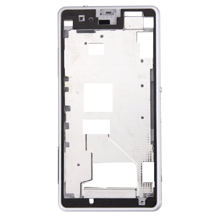 Front Housing LCD Frame Bezel for Sony Xperia Z1 Compact / Mini(White) - High Quality Replacement
