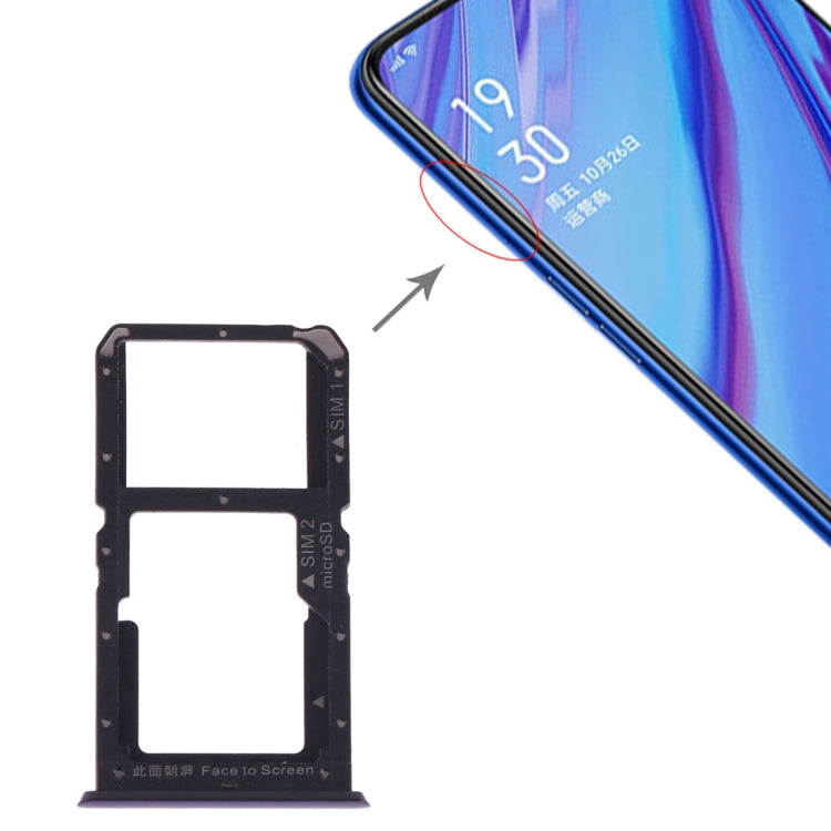 SIM Card Tray + SIM Card / Micro SD Card for OPPO A9(Blue)