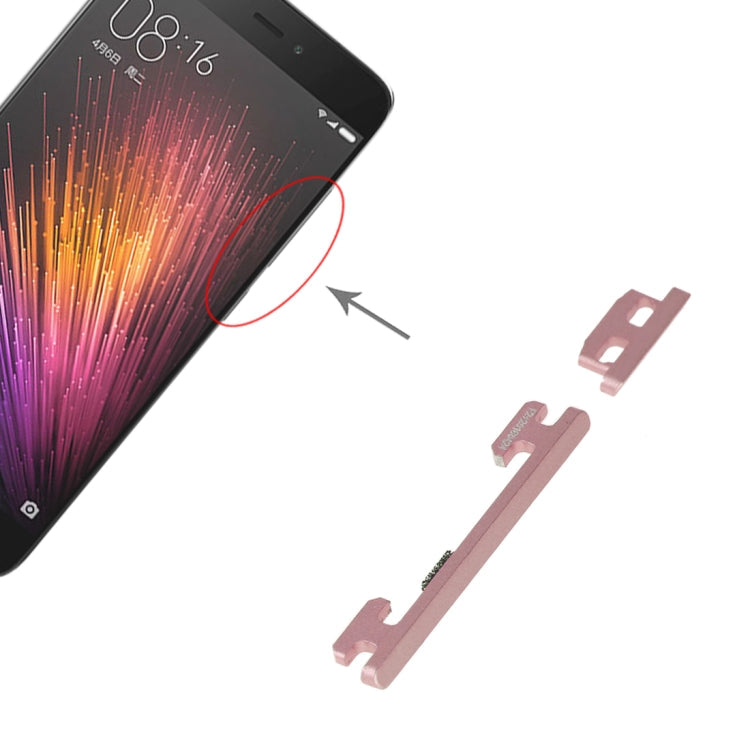 Gold Power Button and Volume Control Replacement for Xiaomi Mi 5