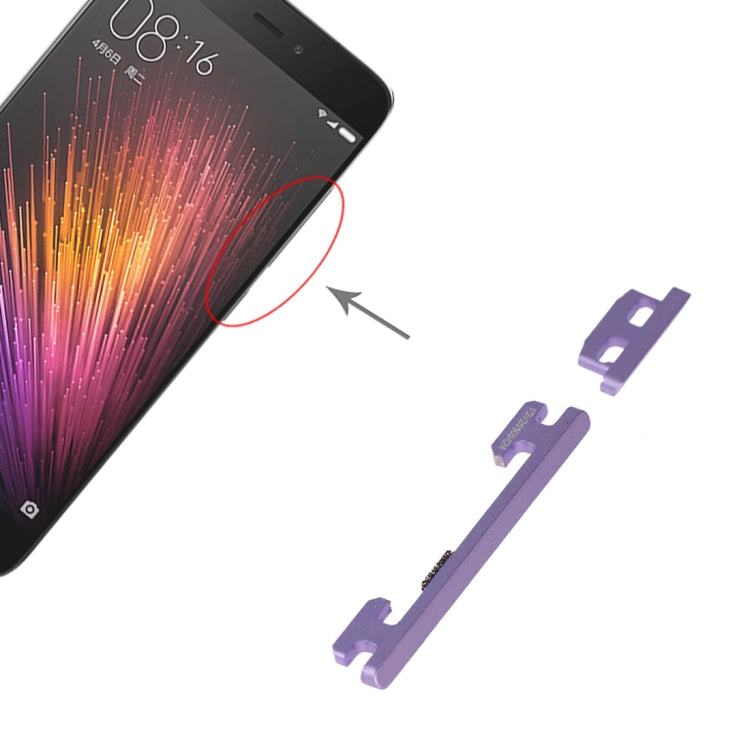 Purple Power Button and Volume Control Replacement for Xiaomi Mi 5