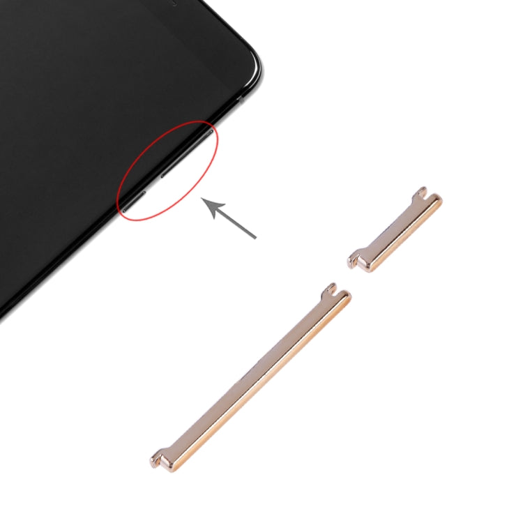 Gold Power Button and Volume Control Replacement Set for Xiaomi Mi 6