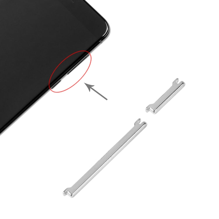Xiaomi Mi 6 Power Button and Volume Control Replacement Kit (Silver)