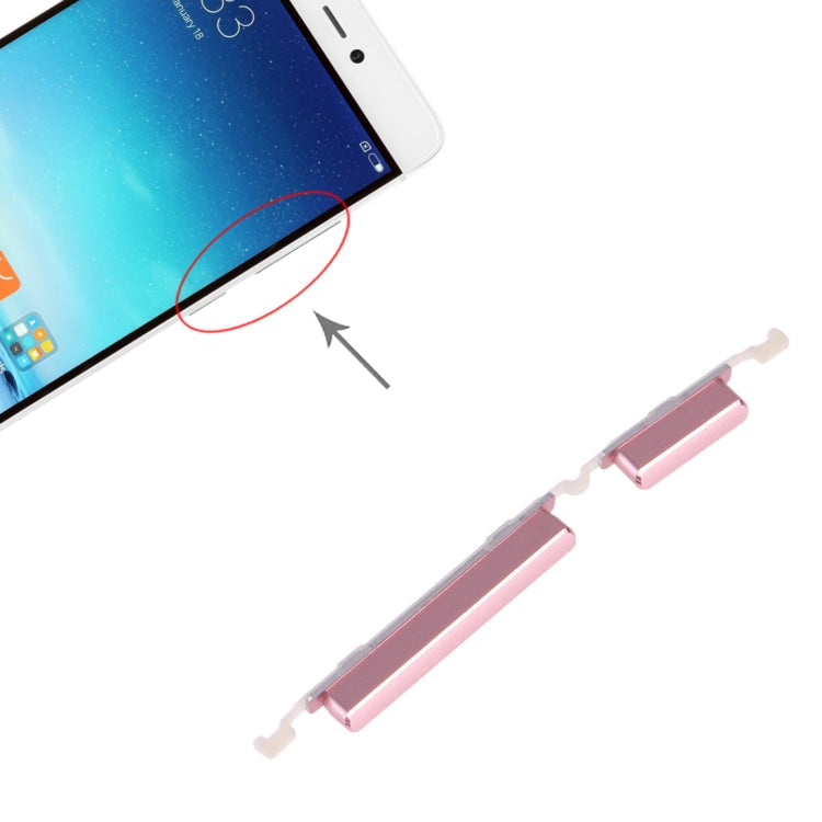 Pink Power and Volume Control Buttons for Xiaomi Mi 5s