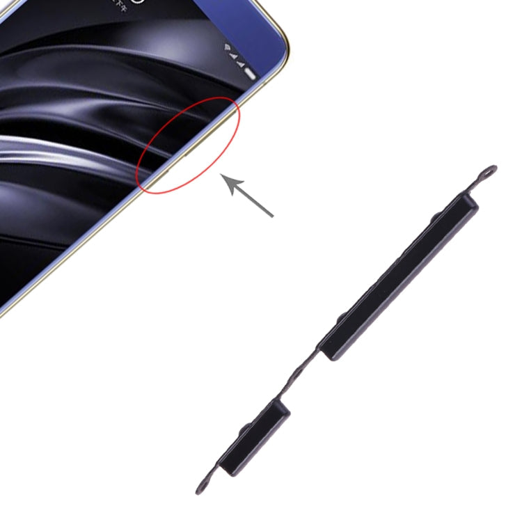 Black Power Button and Volume Control Button Replacement for Xiaomi Redmi 6A / Redmi 6