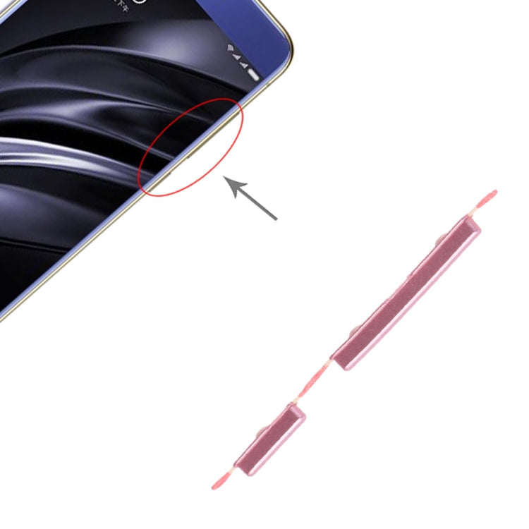 Pink Power and Volume Control Button Replacement for Xiaomi Redmi 6A/6