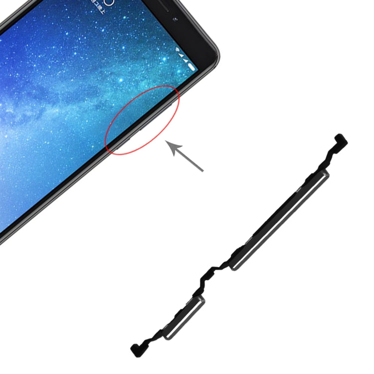 Xiaomi Max 2 Power Button and Volume Control Replacement Kit (Black)