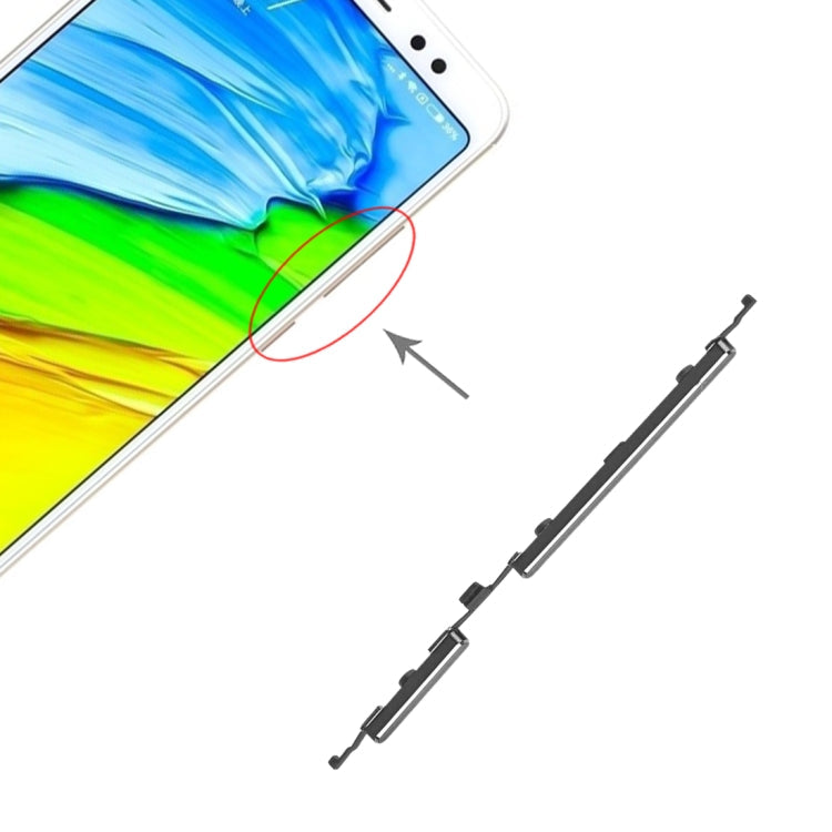 Replacement Power Button and Volume Control Set for Xiaomi Redmi Note 5 / Redmi Note 5 Pro (Black)