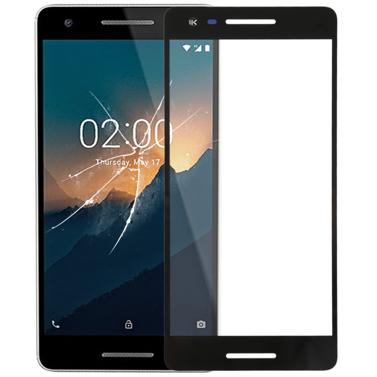 Front Screen Outer Glass Lens Replacement for Nokia 2.1 (Black)