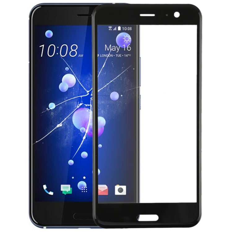 HTC U11 Black Front Screen Outer Glass Lens
