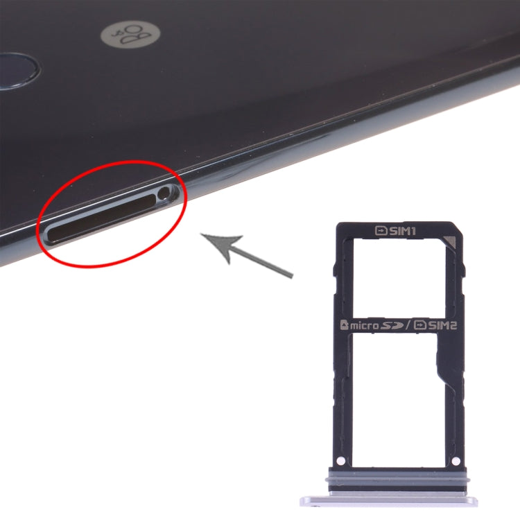 Silver SIM Card Trays for LG V30 VS996 LS998U H933 LS998U