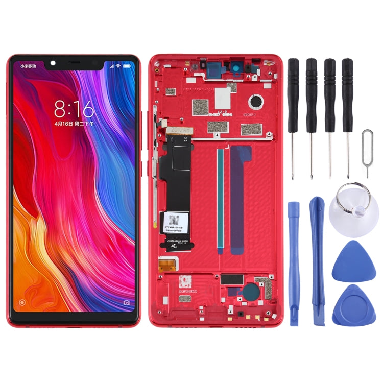 Xiaomi Mi 8 SE Red LCD Screen and Digitizer Assembly with Frame