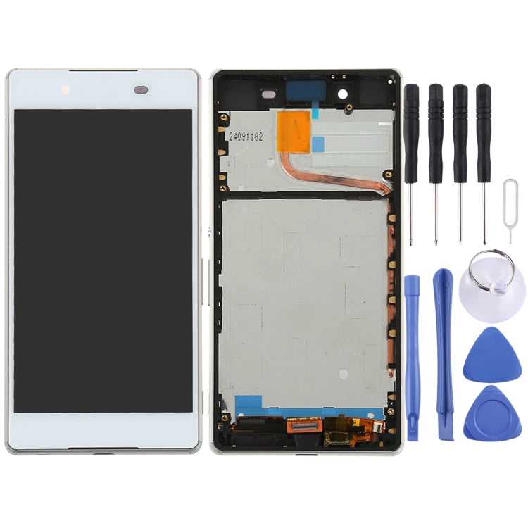 Sony Xperia Z4 White LCD Screen and Digitizer Assembly with Frame