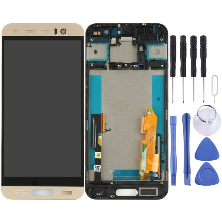 HTC One M9+ / M9 Plus LCD Screen and Digitizer Assembly with Frame (Gold)