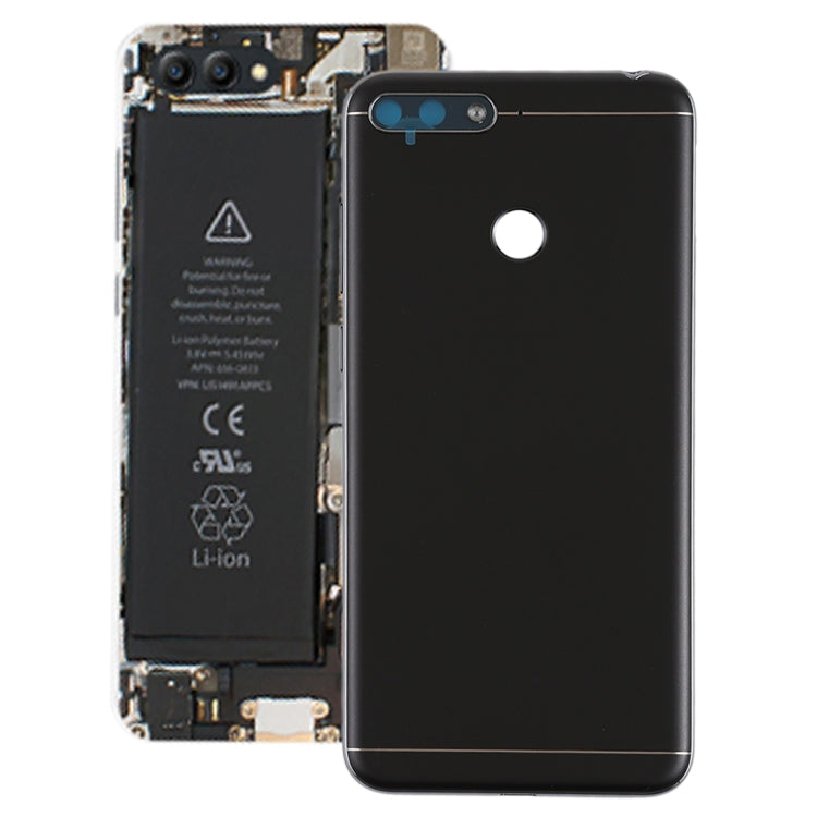 Black Replacement Back Cover with Side Keys & Camera Lens for Huawei Honor Play 7A