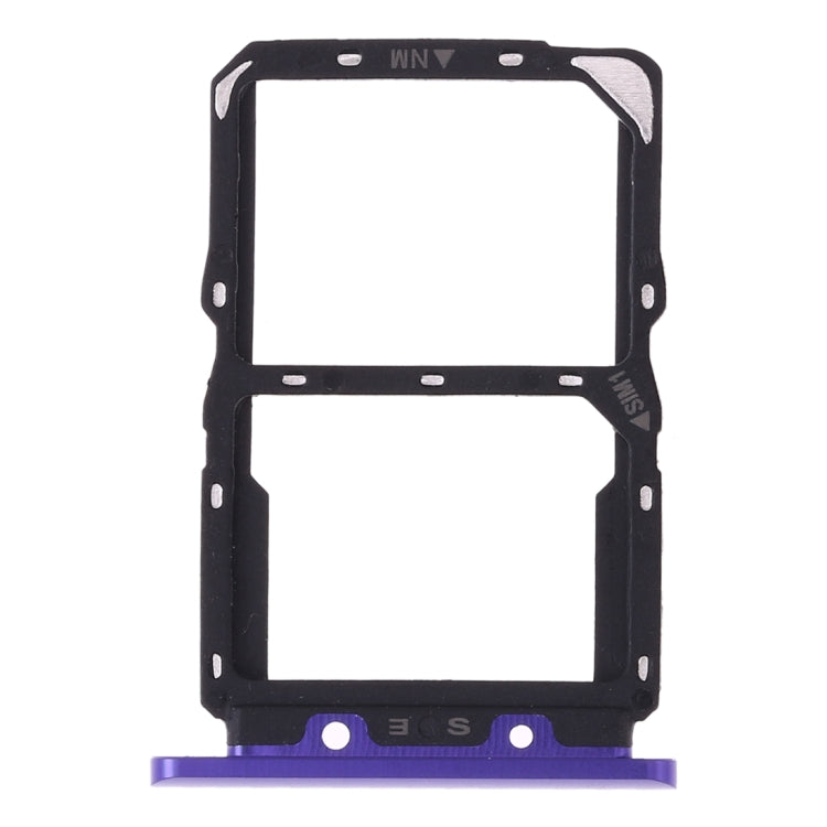 SIM Card Tray + NM Card Tray for Huawei Nova 5(Purple)