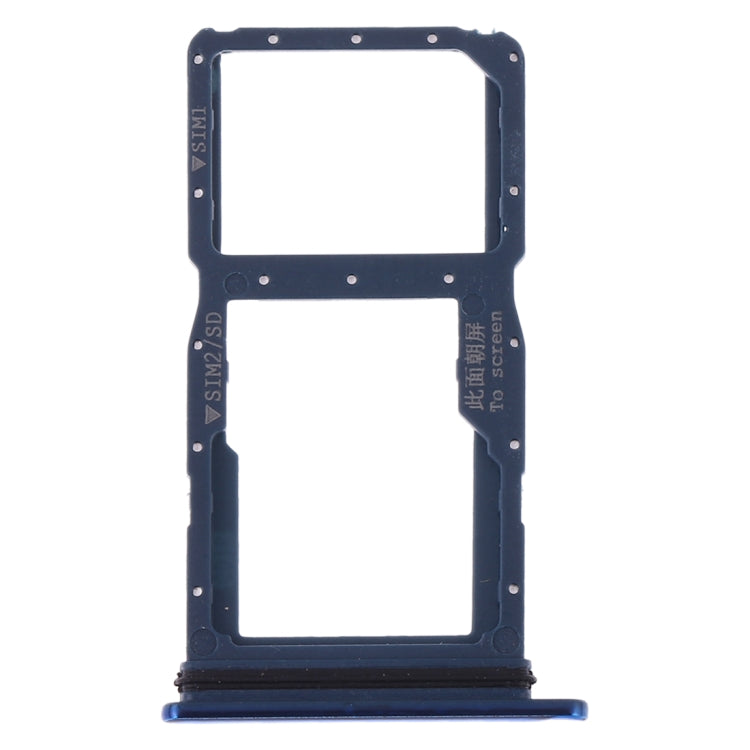 SIM Card Tray + SIM Card/Micro SD Card Tray for Huawei Nova 5i (Blue)