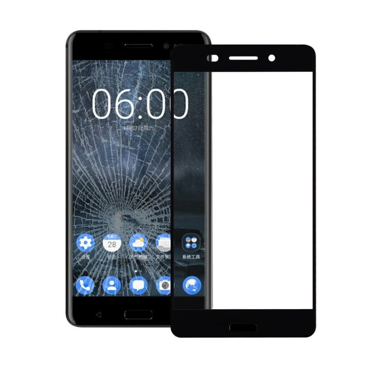 Front Screen Outer Glass Lens for Nokia 6 (Black) - High Quality Replacement Lens with Perfect Fit and Verified Functionality