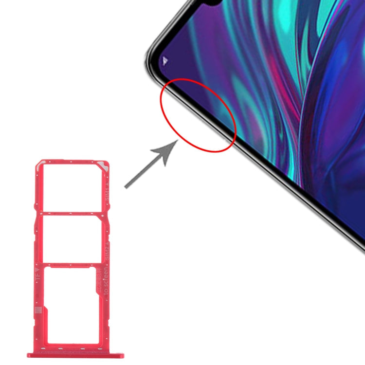 Red SIM Card Tray Set for Huawei Y7 (2019) / Y7 Pro (2019) / Y7 Prime (2019)