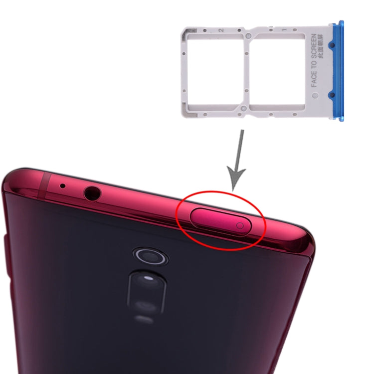 SIM Card Tray for Xiaomi Redmi K20 / K20 Pro / Mi 9T / Mi 9T Pro (Blue)