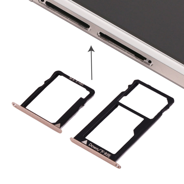 Gold Micro SIM + Nano SIM & Micro SD Card Tray for Huawei Honor 5X / GR5