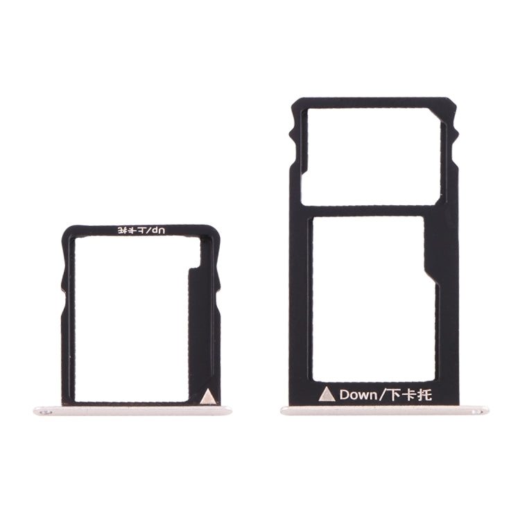 Silver Micro SIM and Nano SIM & Micro SD Card Tray for Huawei Honor 5X / GR5