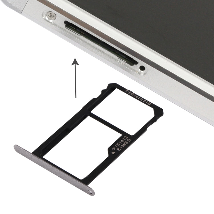 Nano SIM + Micro SD Card Tray for Huawei Honor 7 (Grey)