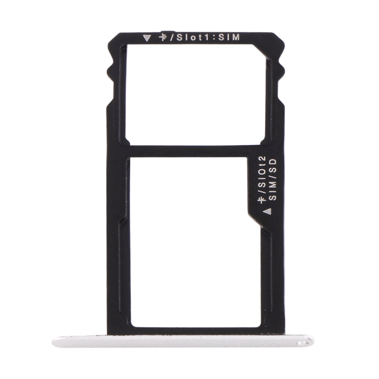 Silver Nano SIM and Micro SD Card Tray for Huawei Honor 7