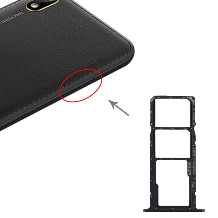 Huawei Y5 (2019) SIM and Micro SD Card Tray Set in Black