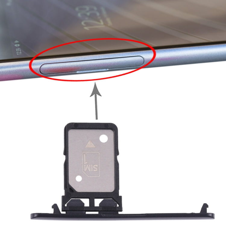Black Single SIM Card Tray for Sony Xperia 10 Plus