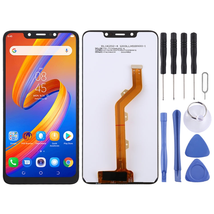 Full LCD Screen and Digitizer Assembly for Tecno Spark 3 KB7 in Black