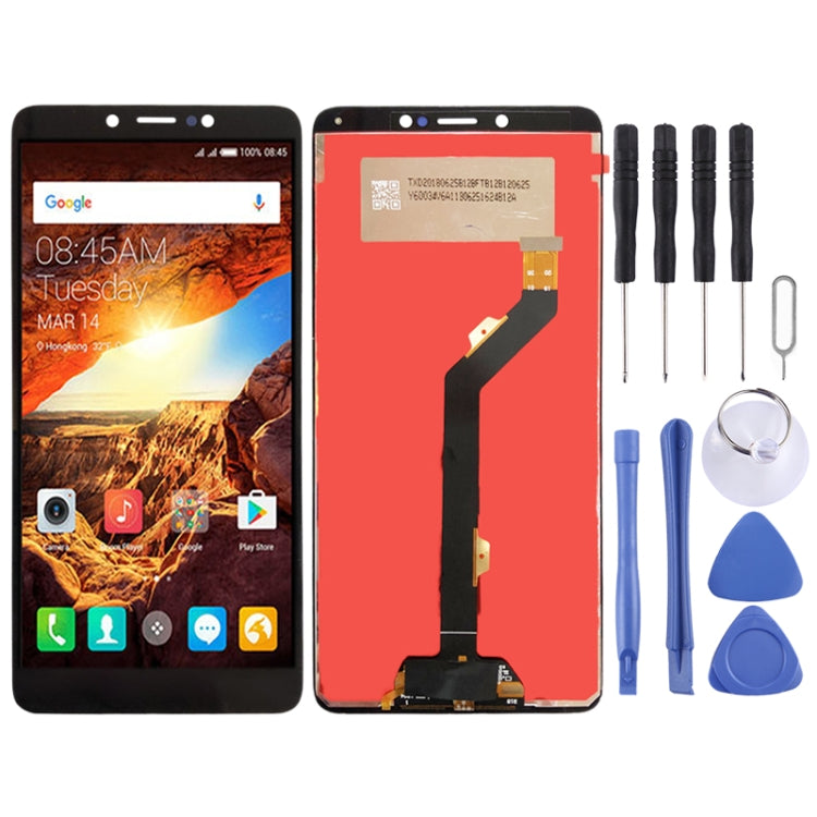 Black LCD Display and Touch Screen Digitizer Assembly for Tecno Spark Youth KA6