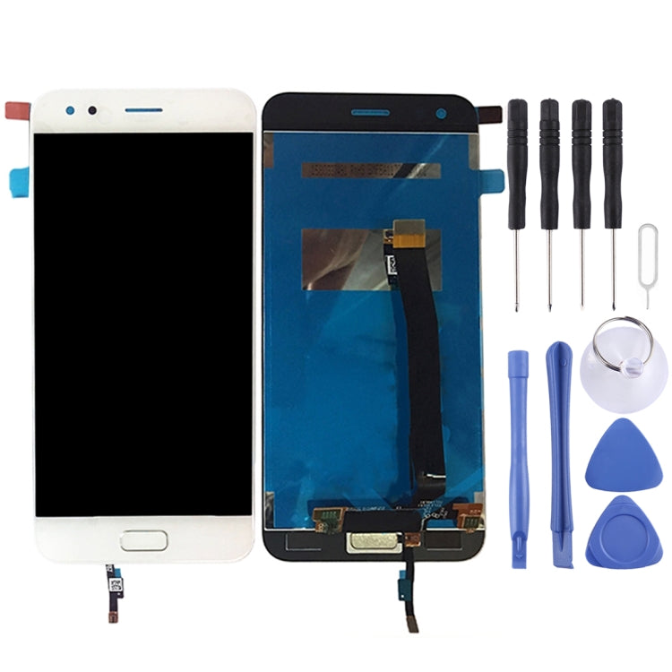 LCD Screen and Digitizer Assembly with Home Button for Asus ZenFone 4 / ZE554KL Refreshes (White)