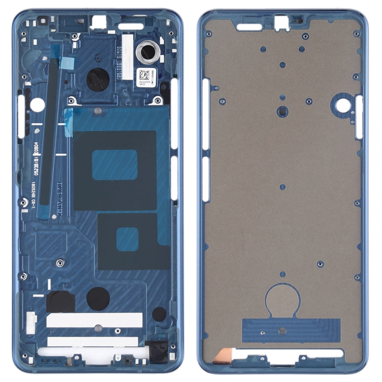 LG G7 ThinQ / G710 Blue Front Housing LCD Frame Bezel Plate