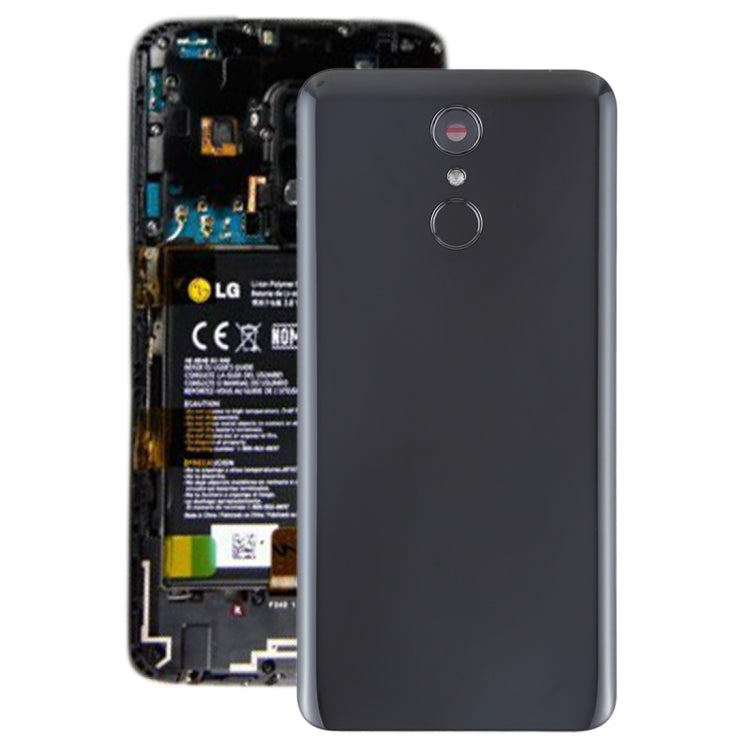 LG Q7 / Q7+ Black Battery Back Cover with Camera Lens & Fingerprint Sensor
