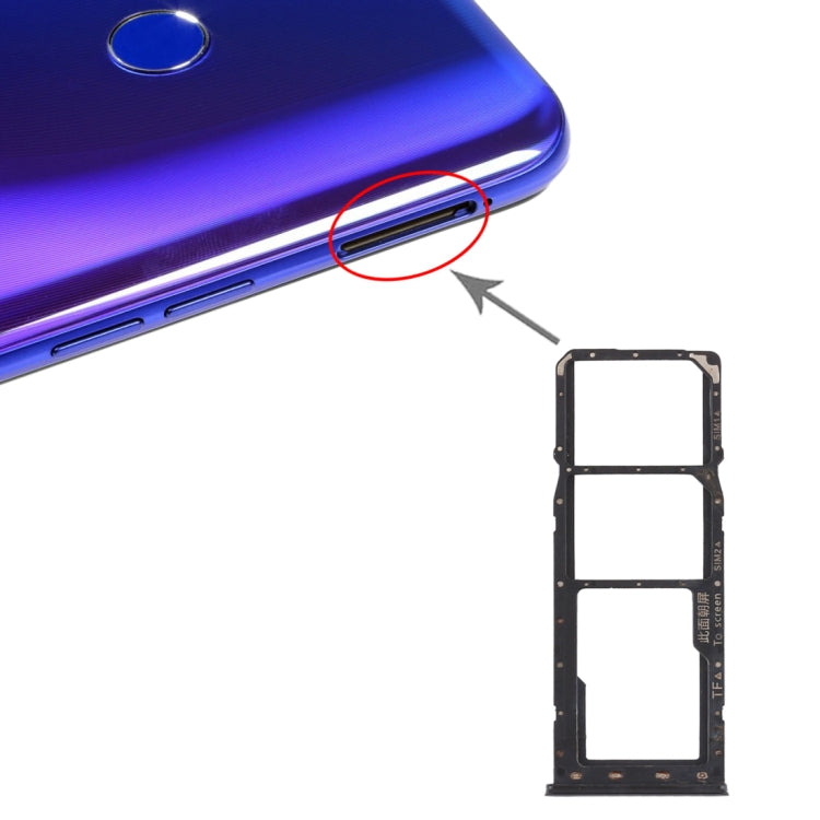 SIM Card Tray, SIM Card Tray, and Micro SD Card Tray Set for OPPO Realme 3 Pro / Realme X Lite (Black)