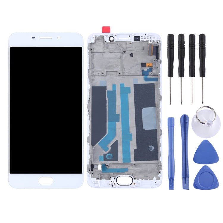 OPPO R9 TFT LCD Display and Touch Panel with Frame (White)