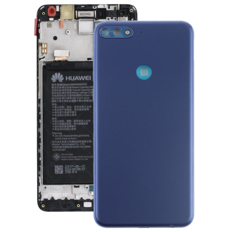 Blue Replacement Back Cover with Side Keys for Huawei Y7 (2018)