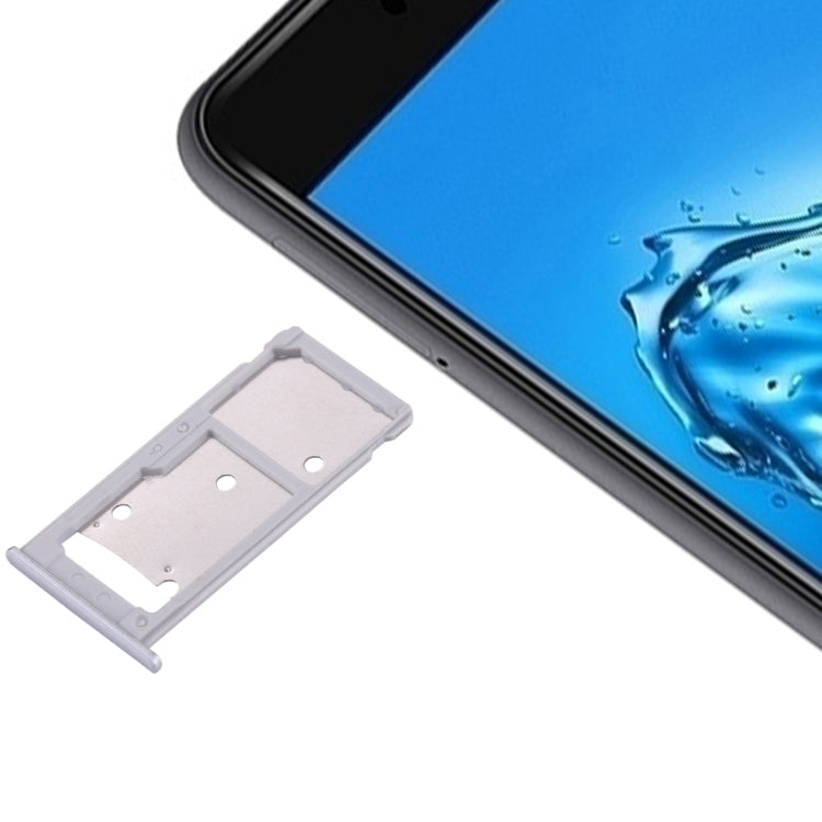 Huawei Enjoy 7 Plus / Y7 Prime Silver SIM & Micro SD Card Tray