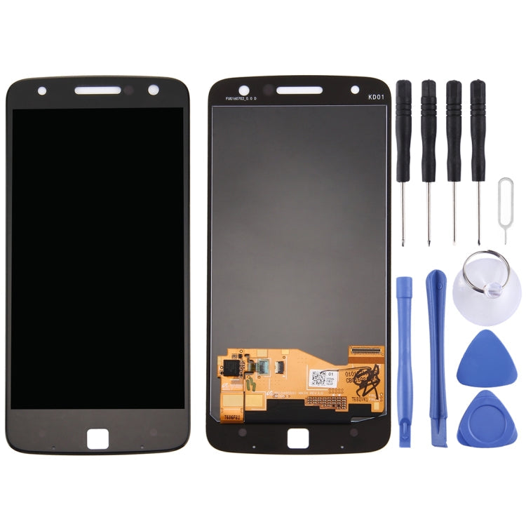 Black LCD Screen and Digitizer Full Assembly for Motorola Moto Z - High-Quality Replacement