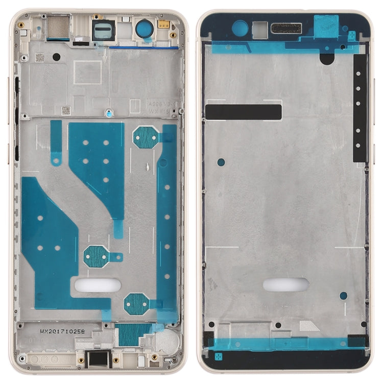 Middle Frame Bezel Plate with Side Keys for Huawei P10 Lite in Gold