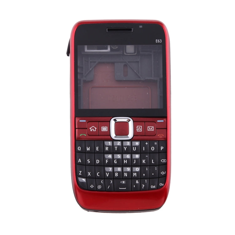 Red Full Housing Cover with Keyboard for Nokia E63