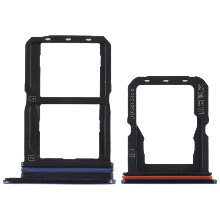 SIM Card Tray Set with Micro SD Card Tray for Vivo S1 Pro - Blue