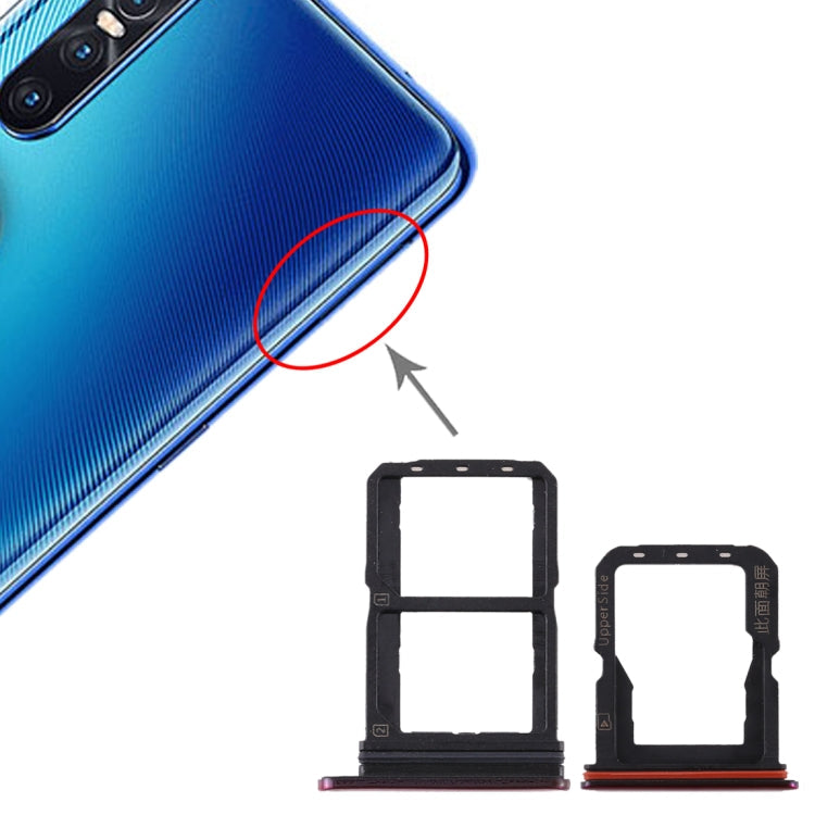 Vivo S1 Pro SIM Card Tray Set with Micro SD Card Tray (Red)