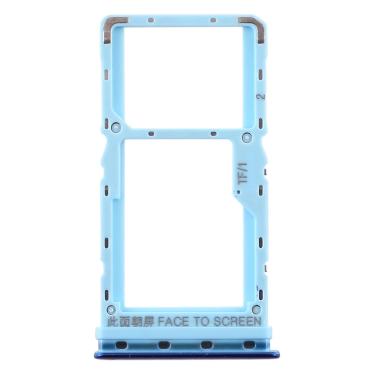 SIM Card Tray + Micro SD Card Tray Replacement for Xiaomi Mi CC9e / Mi A3 (Blue)