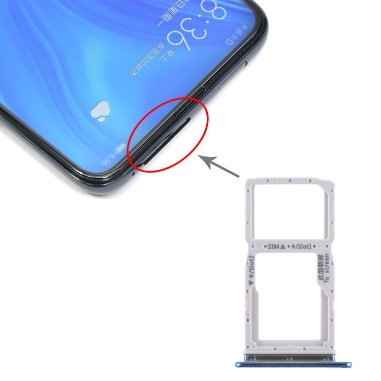 SIM Card Tray + Micro SD Card Tray Replacement for Huawei Enjoy 10 Plus (Breathing Crystal)