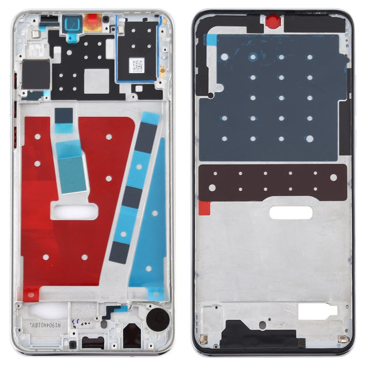 Front Housing LCD Frame Bezel Plate for Huawei P30 Lite (48MP) (White) - High-Quality Replacement