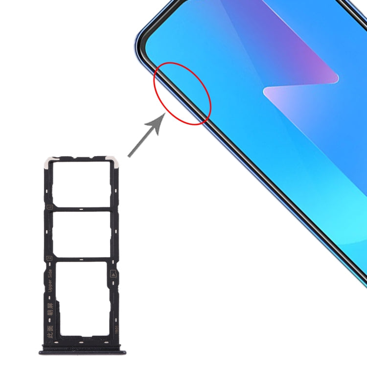 SIM Card Tray, SIM Card Tray, and Micro SD Card Tray for Vivo U3x/U10 (Black)