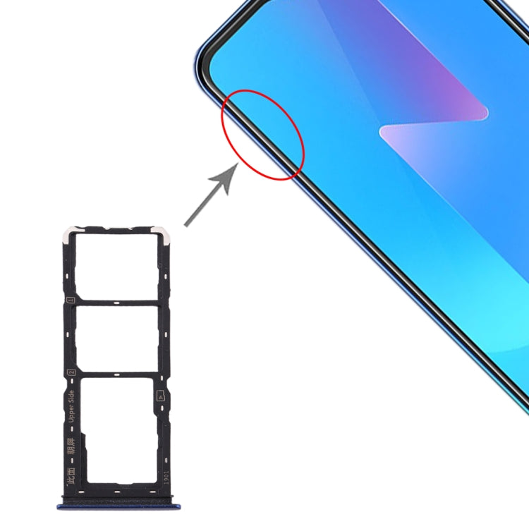 Replacement SIM Card Tray and Micro SD Card Tray Set for Vivo U3x / U10 (Blue)