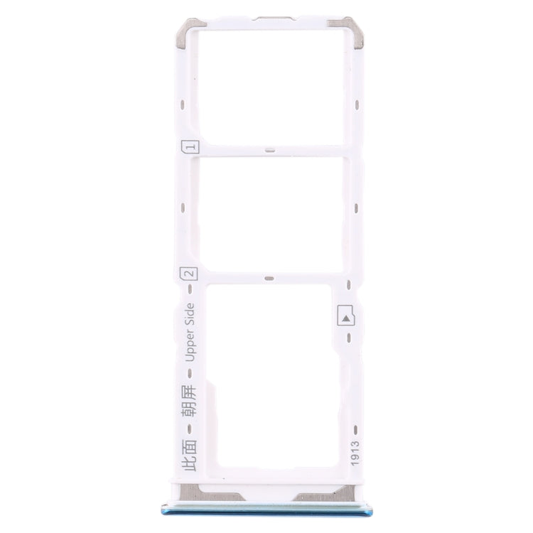 SIM Card Tray + Micro SD Card Tray Set for Vivo Y7s (Blue)