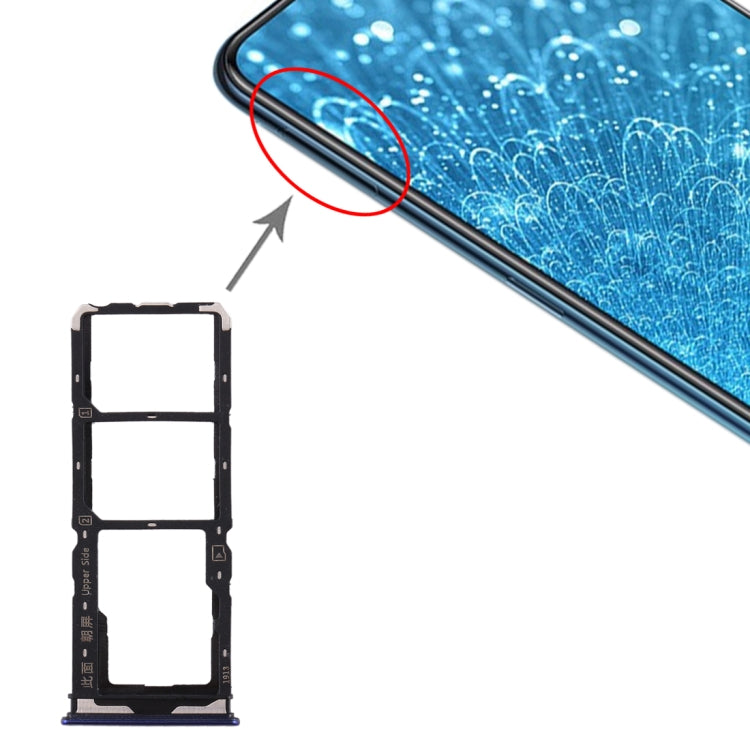 Vivo Y7s SIM Card and Micro SD Card Tray Replacement (Purple)